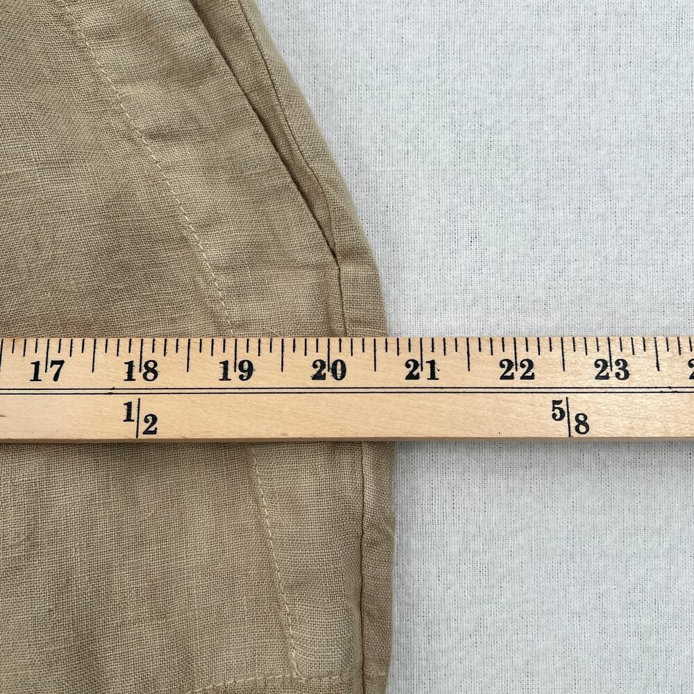 ENZA COSTA Linen Easy Pants Womens Medium Dark Clay Tan Pull On Drawstring NEW - Picture 12 of 14